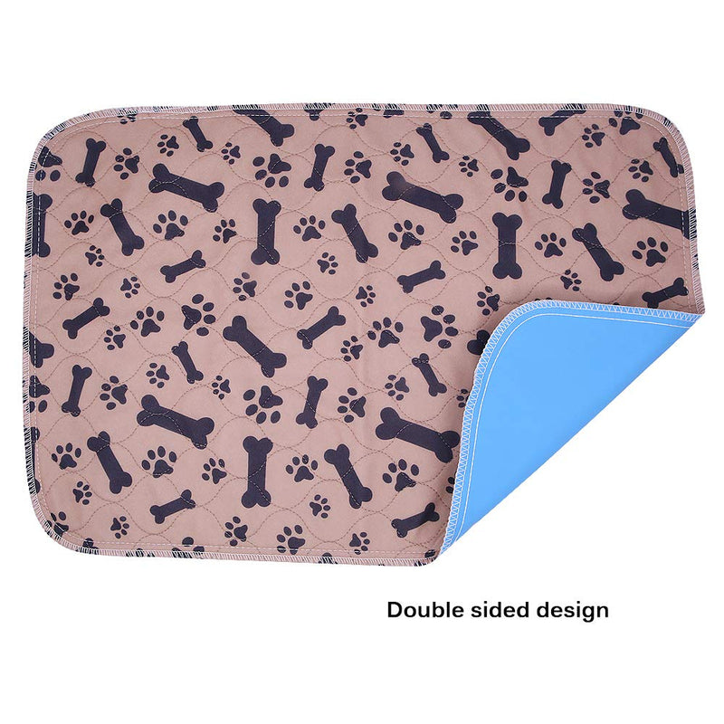2 Pack Puppy Training Pad,Washable Reusable Super Absorbent Dog Pee Pad Layered Quick-Dry Waterproof Dog Training Mat (Light Brown) Light Brown - PawsPlanet Australia