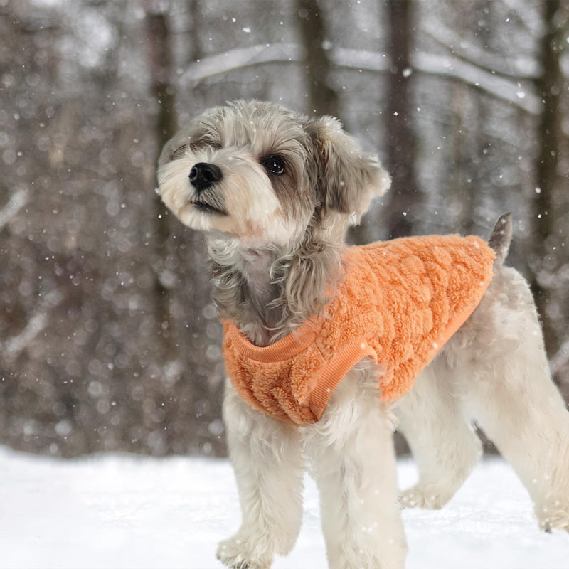 XPUDAC 3 Pack Dog Sweater, Dog Winter Coat with Rabbits Hearts Pattens Pullover Stretchy Fleece Dog Sweaters for Small Medium Dogs Girl boy-M（Red,Pink,Orange Red-Pink-Orange - PawsPlanet Australia