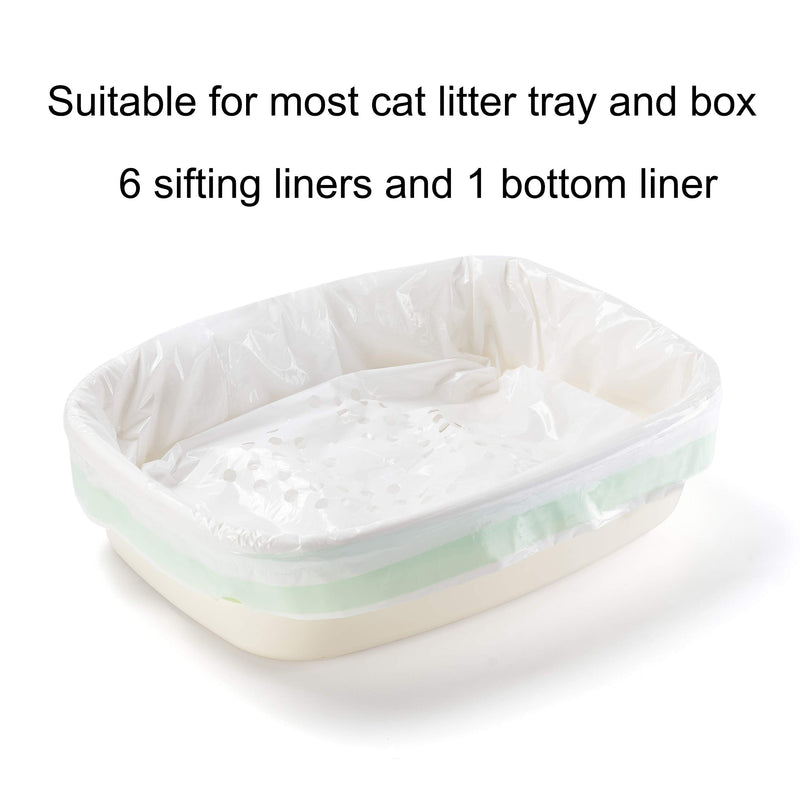 Suhaco Cat Sifting Litter Box Liners 14 Large Disposable Cats Litter Pan Liner Bag with Drawstring (14L) 14L - PawsPlanet Australia