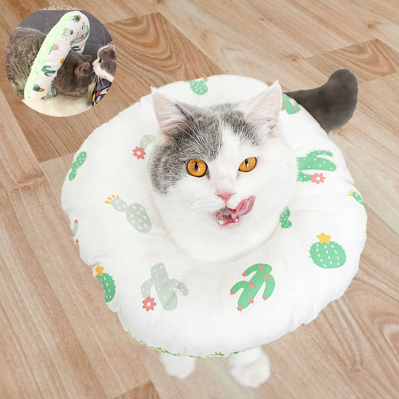 Cat Protective Collar Cats Recovery Collar Adjustable Soft Cat Protective Collar Soft Collar for Cats Anti Bite Safety Adjustable Protective Collar for Pets Puppies Kittens (Size L) - PawsPlanet Australia