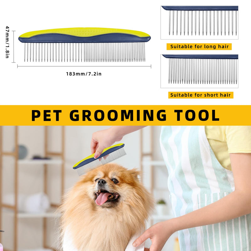 D dDraw 9-piece animal care set, dog scissors set with claw scissors*2, nail file*2, animal fur scissors, pet comb, undercoat brush, pet finger toothbrush, collar for pets, for dogs and cats - PawsPlanet Australia