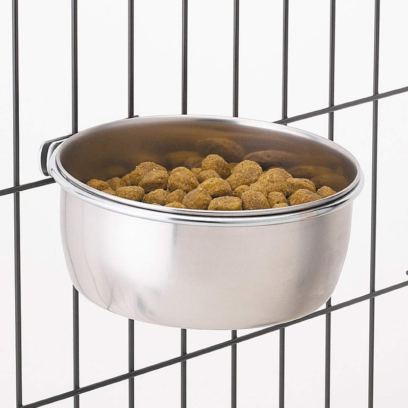 [Australia] - BWOGUE Bird Parrot Feeding Cups with Clamp Stainless Steel Food Water Bowls Dish Feeder for Cockatiel Conure Budgies Parakeet Parrot Macaw Small Animal Chinchilla 30 Ounce 