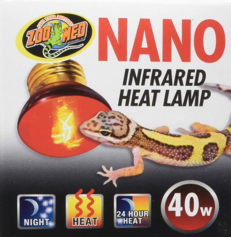 [Australia] - Zoo Med Nano Infrared Heat Lamp 40 Watts 