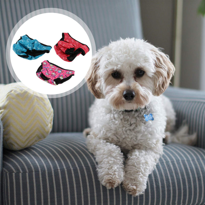 UEETEK 3pcs Dog Diaper Pet Physiological Pants Washable Dog Sanitary Shorts Panties Menstruation Underwear Briefs Female Dog Underpants Nappy XXL - PawsPlanet Australia