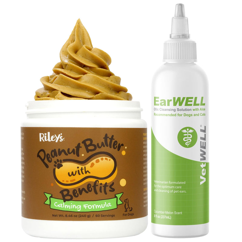VetWELL Otic Ear Cleaner + Riley's Calming Peanut Butter for Dogs - PawsPlanet Australia