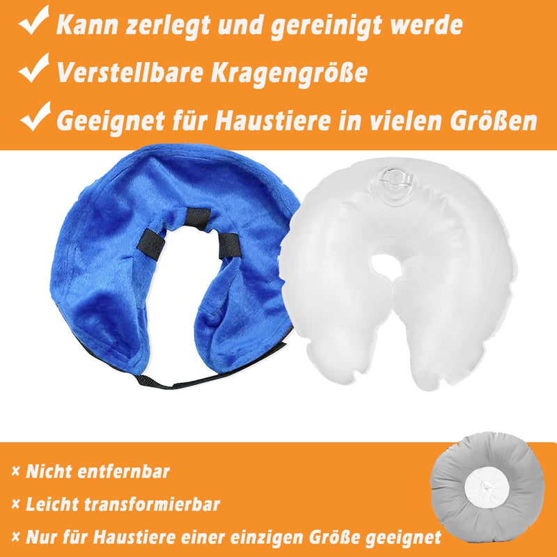 Inflatable Neck Brace for Dogs Cats, Inflatable Dog Collar Neck Brace for Recovery After Surgery or Wounds, Pets Adjustable Protective Collar (M) M - PawsPlanet Australia
