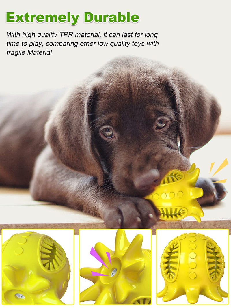 Squeaky Dog Toys for Aggressive Chewers, Dog Water Floating Toy Octopus Ball Indestructible Tough Power Chew Toy for Small Medium Dog, Interactive Treat Dispensing Toys Ball for Puppy Teeth Cleaning - PawsPlanet Australia