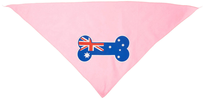 Mirage Pet Bone Flag Australian Screen Print Dog Bandana Not Applicable Light Pink - PawsPlanet Australia
