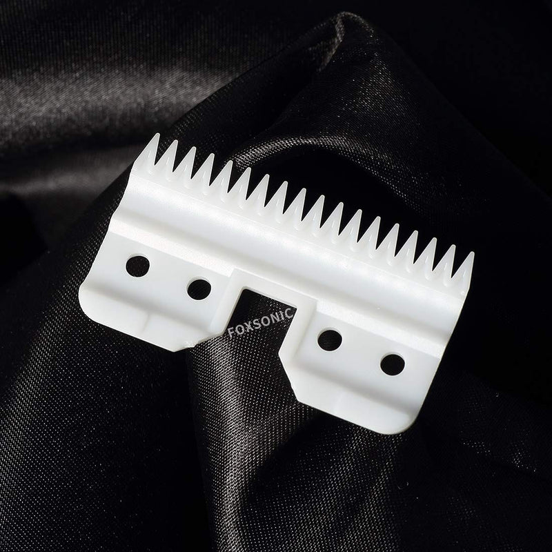 FOXSONIC 2pcs Fast feed ceramic blades for Oster fast feed clipper Oster A5 Grooming Clippers Ceramic Clipper movable blade White - PawsPlanet Australia