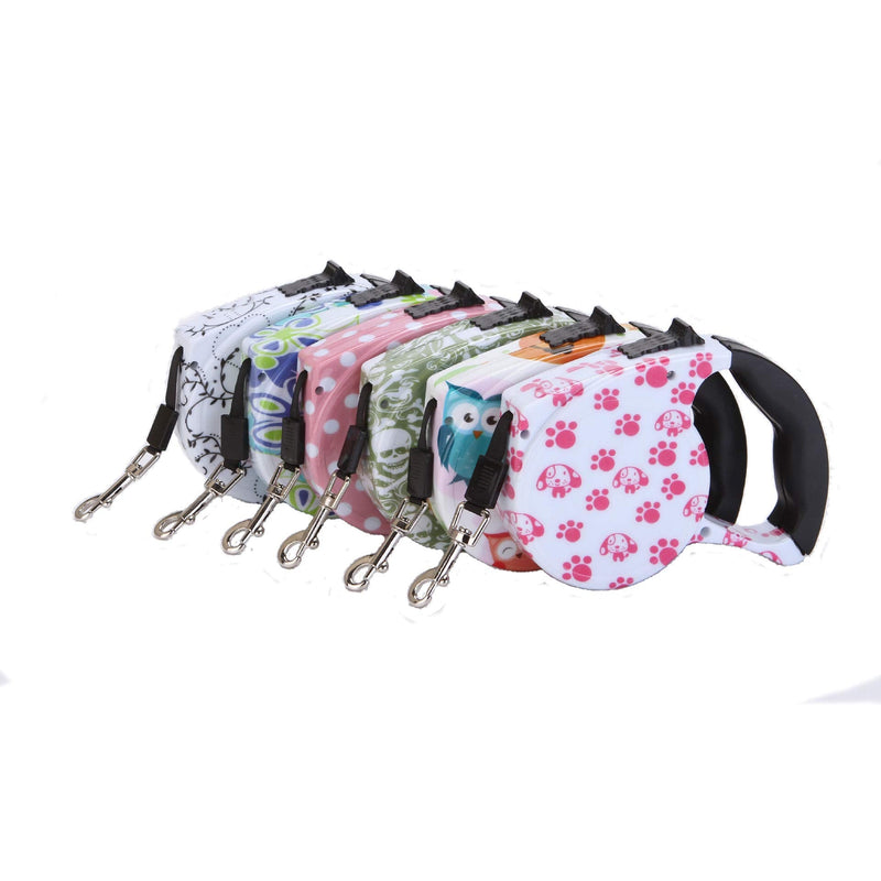 Sarekung Retractable Dog Leash, 360 Degree Tangle-Free Dog Leash for Heavy Duty up to 35kg/77 lbs, 5m/16ft Strong Nylon Strap with Anti-Slip Handle, One Hand Brake, Pause, Lock C - PawsPlanet Australia