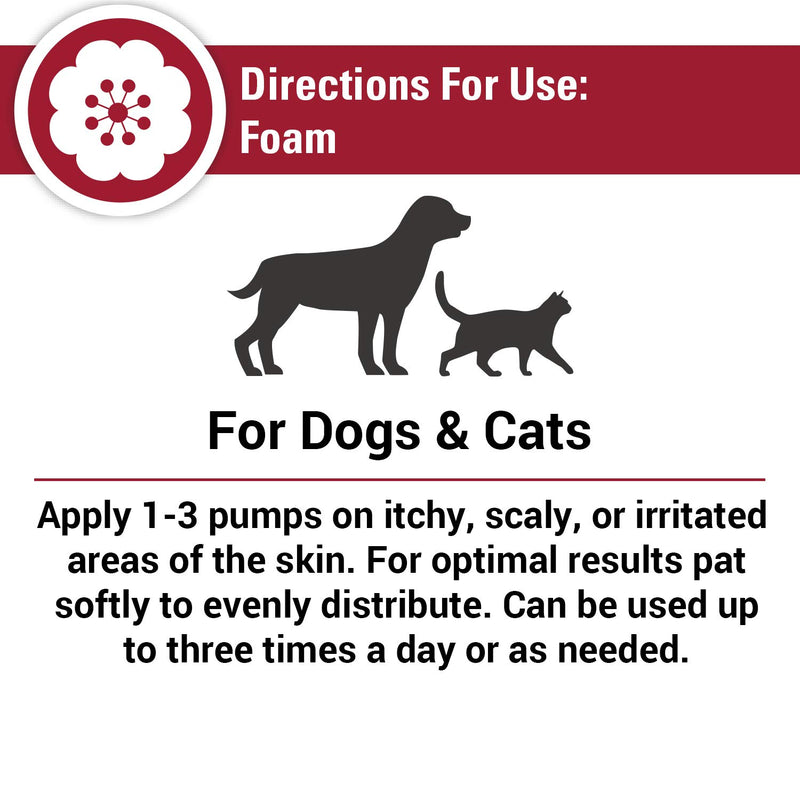 Vet Classics Allergy Hot Spot Foam for Dogs and Cats – Pet Spray for Hot Spots, Itchy, Irritated Skin – Includes Aloe Vera – Quiet Pet Foam for Sensitive Skin, Quick-Drying – 8 Oz. - PawsPlanet Australia