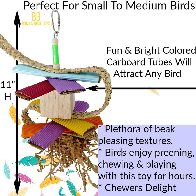 [Australia] - Bonka Bird Toys Balsa Parrot Toys cage Cages preening Cockatiel Conure Cockatiel Budgie Parakeet Balsa Swirl 