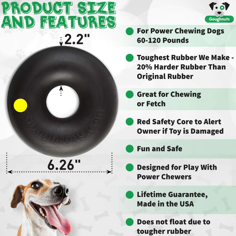 [Australia] - Goughnuts Maxx and Buster Pro 50 Rings – Large Indestructible Dog Chew Toys for Aggressive Power Chewers | for Large Dogs 60, 70, 80, 90, 100+ Pounds | Toughest Pro50 Rubber MaXX(Large, 60-120 Lbs) 