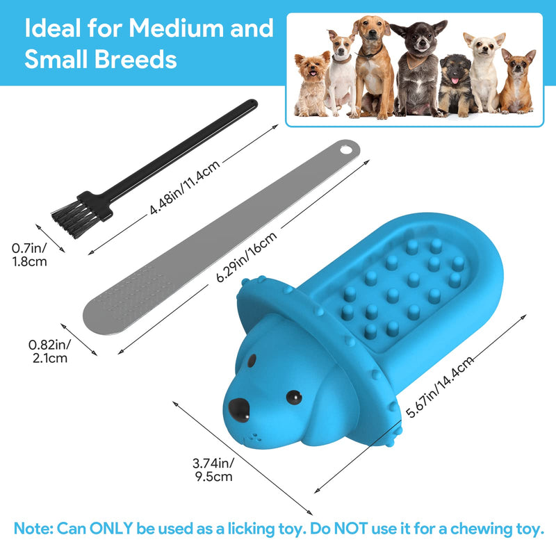 Lewondr Dog Toys, Crate Training Tools Reduce Stress Anxiety Peanut Butter Meat Sauce Treat Dispenser Toys, Dog Training Aid, Sky Blue - PawsPlanet Australia