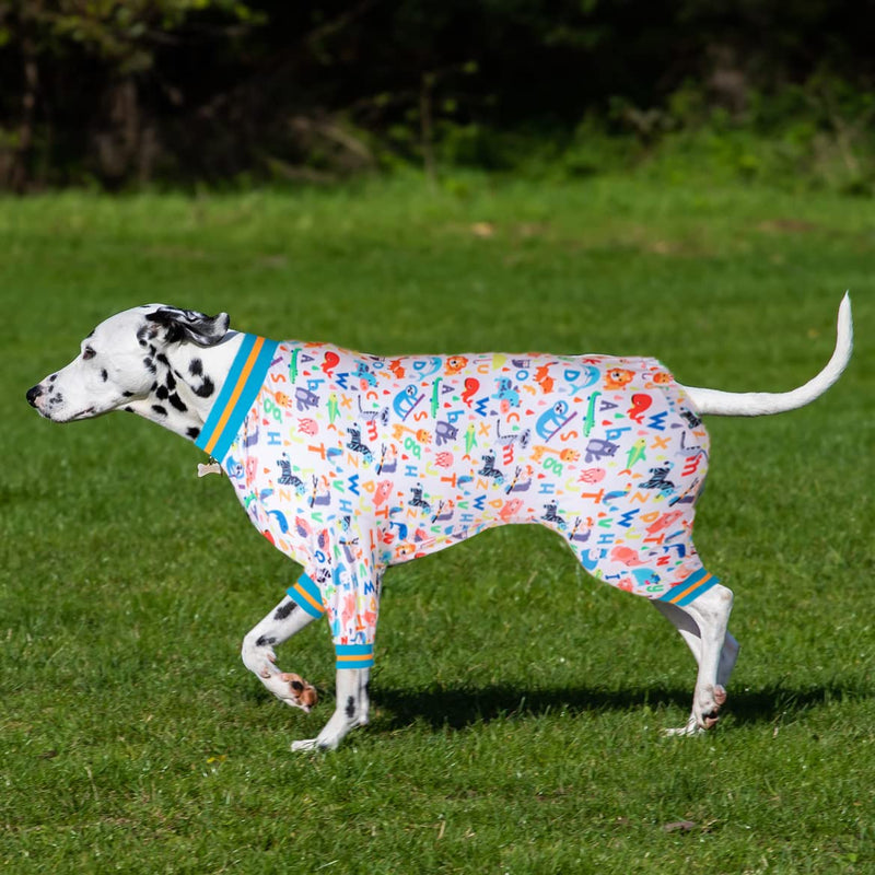 2022! LovinPet Innovative Dog Onesie, Multi-Purpose for Medium Large Breeds, Easy to Wear for Winter/Evening/Party Etc, Professional Comfy Stretchy Dog Clothes, Dogs Sleep Warmer and Safer! X-Large Ark White - PawsPlanet Australia