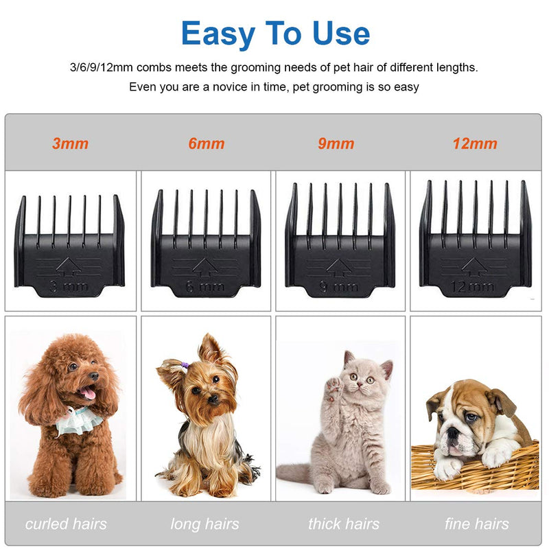[Australia] - YIDON Dog Clippers Low Noise Cordless Rechargeable Professional Dog Grooming kit for Dogs Cats Pets[Upgrade] Ⅰ 