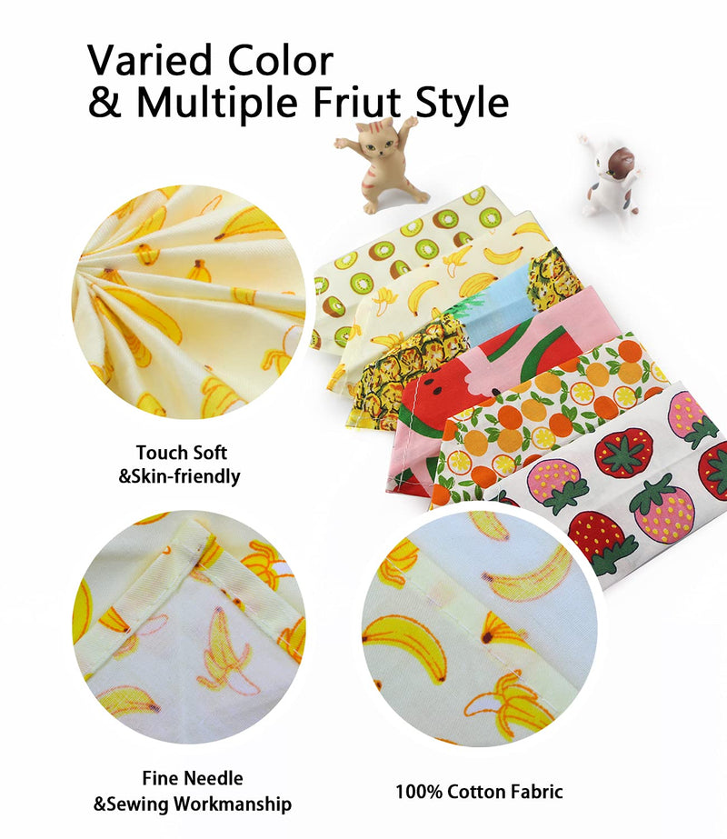 6 Pack Dog Bandanas Hawaii&Fruit Style Dog Bandana Triangle Soft Puppy Bandanas Accessories for Small Medium Large Dogs&Cats Adjustable Washable Pet Dog Scarf as Birthday Party Gift for Pets Summer - PawsPlanet Australia