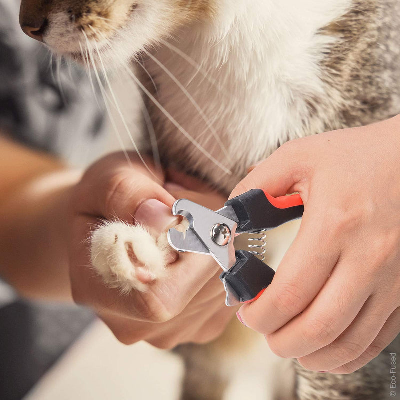 [Australia] - Eco-Fused Slicker Brush and Nail Clippers for Dogs, Cats and Other Pets - Essential Animal Grooming/Claw Care Tools - Ideal Trimmers to Clip Thick Nails Pet Brush + Clipper Bundle 