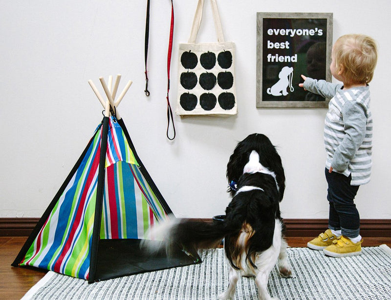 [Australia] - Pacific Play Tents 9030 Cozy Pet Teepee House with Wooden Poles, 26" x 24.5" x 27" 