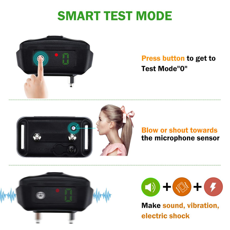 [Australia] - Dog Bark Collar, Newest Upgrade Rechargeable No Bark Collar Automatic Shock Collar No Harm Shock Smart Detection Module Dog Barking Control, E Collars Waterproof Bark Collar for Small Large Dog Without Remote 