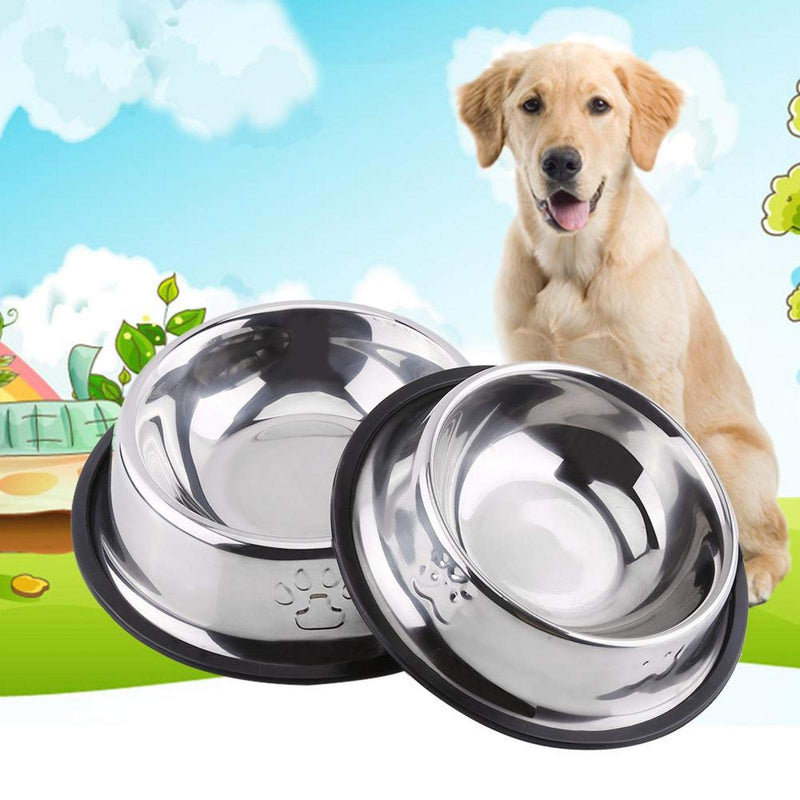 Garosa Stainless Steel Dog Bowl Pet Feeding Station Dog and Cat Bowls Neater Feeder Dog Bowl Holder for Dogs Cats Puppy(22cm) 22cm - PawsPlanet Australia