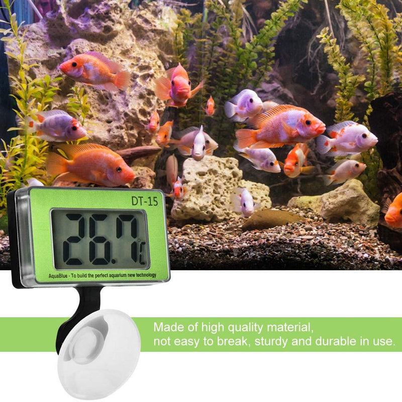 Pssopp Aquarium Thermometer Submersible Fish Tank Temperature Thermometer LCD Digital Waterproof Thermometer with Suction Cup for Tropical and Marine Aquarium - PawsPlanet Australia