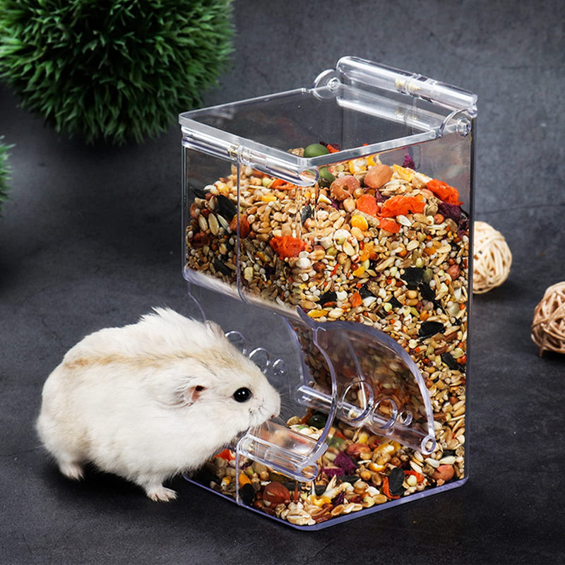 Andiker Automatic Hamster Feeder, 300ml Transparent Acrylic Food Automatic Feeder Acrylic Hamster Feeder Suitable for Small Pets Such as Hamsters, Hedgehogs, Squirrels, Guinea Pigs and Birds (300ml) - PawsPlanet Australia