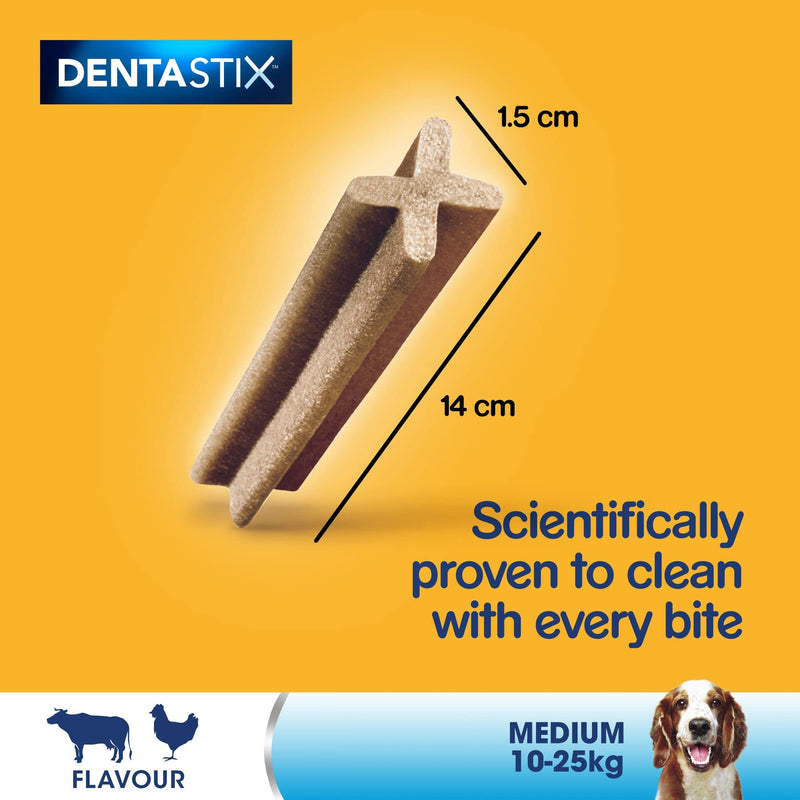 Pedigree DentaStix - Daily Dental Chews For Medium Dogs (10 - 25 kg), 2.88 kg (1 x 112 Sticks) - PawsPlanet Australia