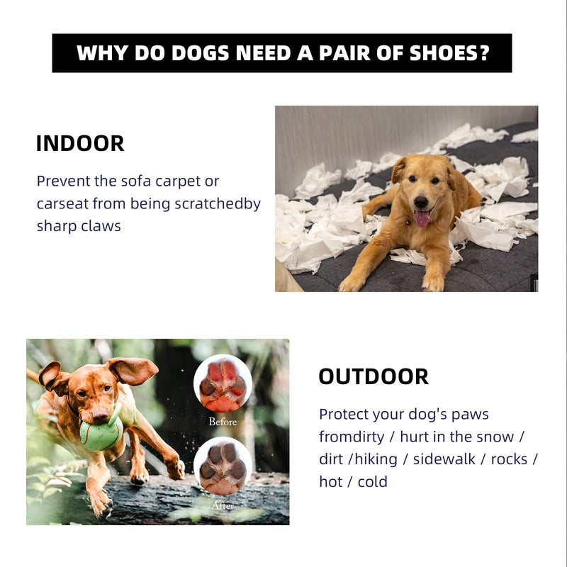 AQH Dog Boots, Latest Breathable Dog Shoes with Reflective Straps, Rugged Anti-Slip Soft Sole Dogs Paw Protector for Small Medium Large Dog, Orange (1#) 1# - PawsPlanet Australia