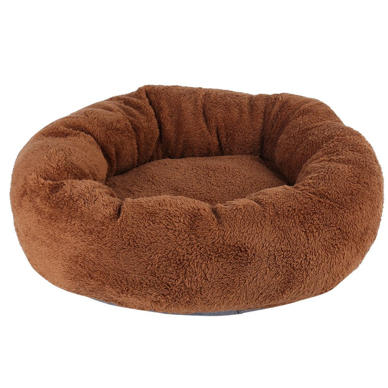 [Australia] - Yutiny Dogs Beds Warm Pet Winter Nest Cushion Comfortable Dog Puppy Cat Sleeping Pad Pet Dog House Mat M Light Coffee 