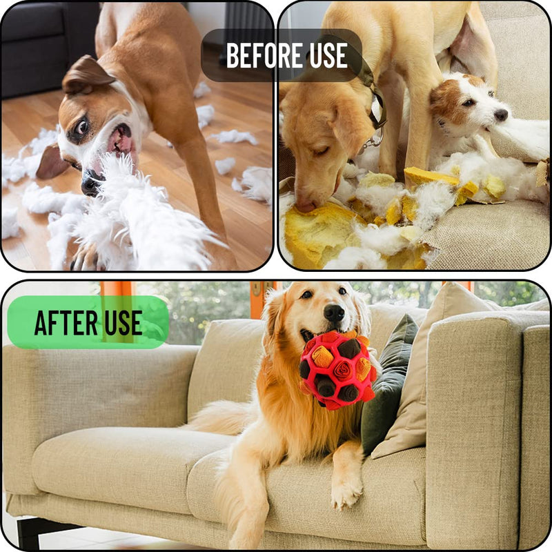 Waldspring Sniffing Ball for Dogs, Sniffing Ball, Dog Toy Sniffing Ball for Small Dogs Medium Dogs (Orange) Orange - PawsPlanet Australia