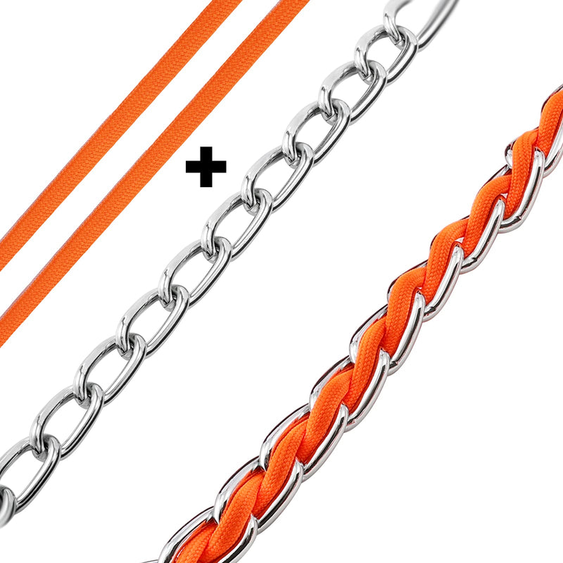 Chewy Dog Leash, 4FT/5.2FT Anti-bite Leash, Heavy Metal Dog Leash, Strong and Comfortable Padded Handle, Suitable for Medium-Sized Dogs, Large Dogs, Suitable for Walking Training (Orange, 4FT) Orange - PawsPlanet Australia