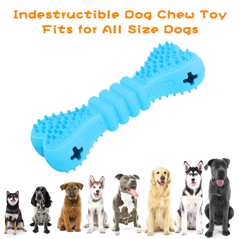 [Australia] - SIKROFEGEN Dog Chew Toy, Durable Natural Rubber Beef Teeth Cleaning Tough Dog Bone for All Aggressive Chewers Small/Medium/Large Dogs Puppy (6.7x2.5x1.5 Inch) 