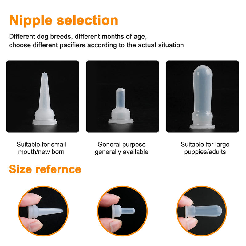 DONQL Puppy Nursing Bottle Kit, 60ml Pet Feeding Dispenser Tool, Kitten Nipple Syringe, Pet Syringe Feeding Kit with with Replacement Nipples for Newborn Kittens, Puppies, Rabbits, Small Animals - PawsPlanet Australia