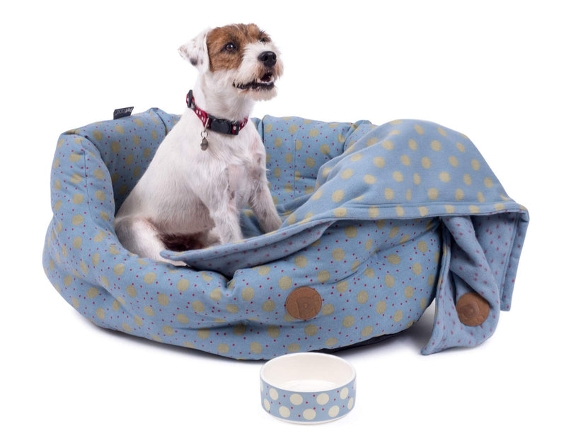 Petface Marine Spot Oval Dog Bed, Small S Oval Bed - PawsPlanet Australia