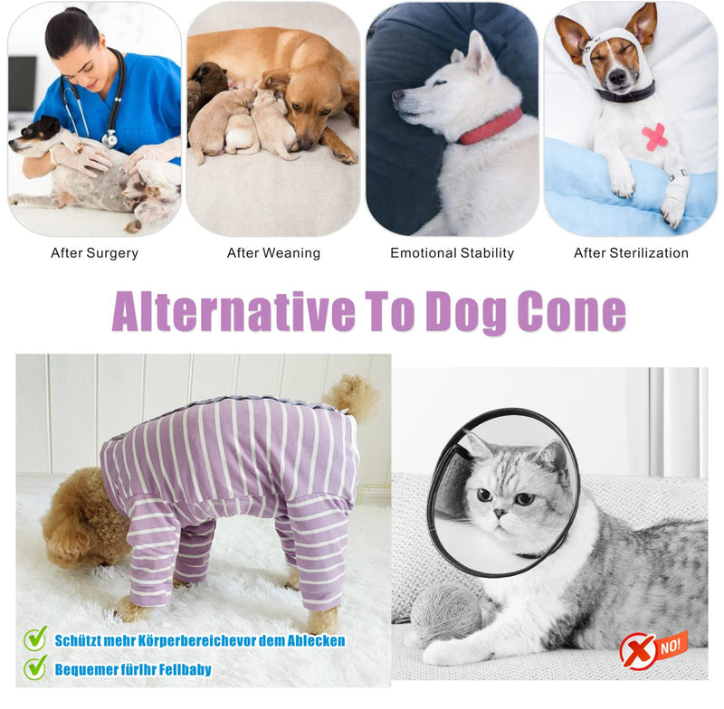 Dolahovy Dog Recovery Suit, Pet Surgery Suit Puppy Recovery Suit Wound Protection Suits Dogs Surgical Onesie for Female Male Small Medium Dogs Cats (L, Purple) L - PawsPlanet Australia