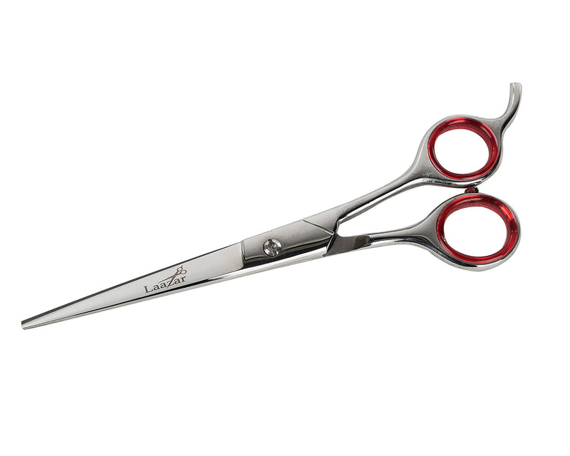 [Australia] - Laazar Cat and Dog Pet Grooming Scissors Kit with Leather Pouch (3-Piece Set) | Includes 7.5” Straight, 7.5” Curved and 7” Thinning Shears | Sharp Groomer Tools for Beginners and Professionals 