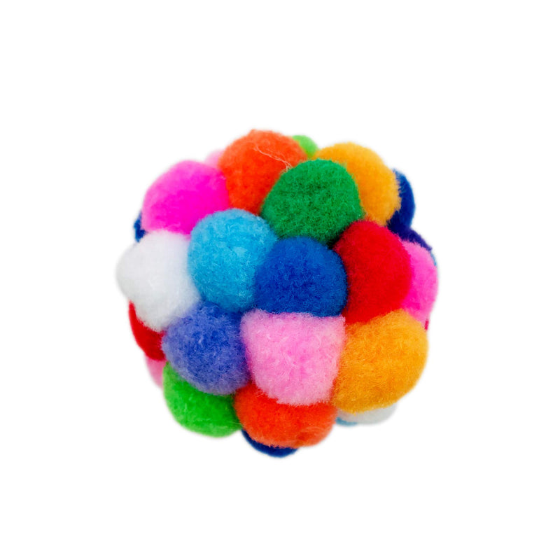 JpGdn 3Pcs Cat Toy Balls Kitten Pompon Ball with Bells Soft Wool Felt Ball Colorful Interactive Playing Chewing Training Teaser Toy - PawsPlanet Australia