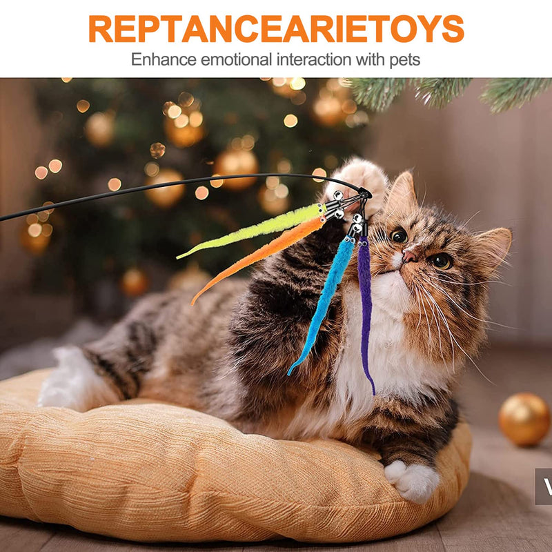 winbarry Interactive cat toy, cat toy, self-occupation cat toy with suction cup, 13 pieces cat rod with feathers, 2 interactive modes, cat toy - PawsPlanet Australia