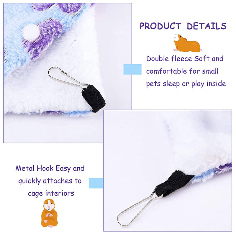 2 Pieces Guinea Pig Rat Hammock Guinea Pig Hamster Ferret Hanging Hammock Toys Bed for Small Animals Chinchilla Parrot Sugar Glider Ferret Squirrel Playing - PawsPlanet Australia
