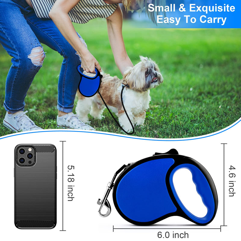 Veeconn Retractable Dog Leash with Anti-Slip Handle, Cat Leash with Pet Food Bowl, 16 Ft Dog Leash for Small Dogs, Dog Tie Out, One-Handed Brake, Pause, Lock - PawsPlanet Australia