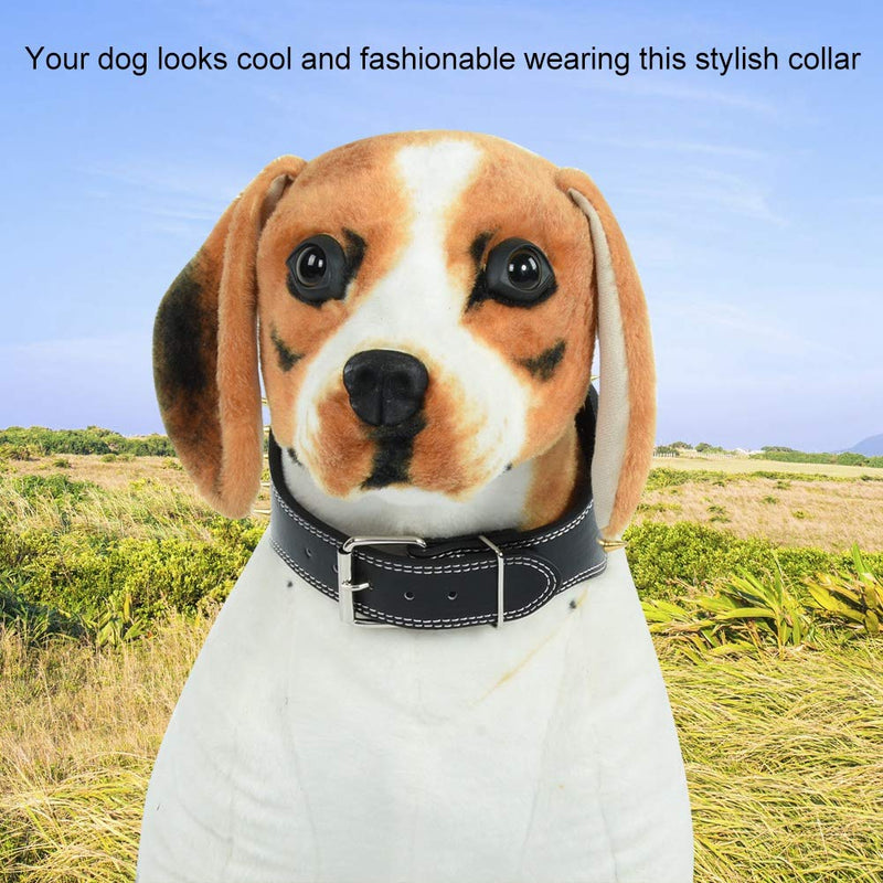 Spiked Dog Collar Adjustable PU Leather 4 Rows Studded Pet Collars Dog Pitbull Bulldog Neck Ring - PawsPlanet Australia