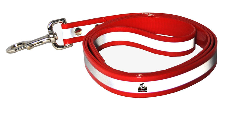 [Australia] - Downtown Pet Supply New Reflective Dog and Cat Safety Leash Lead, Durable Strong TPU Leash, Suitable for Small Medium and Large Cats or Dogs Red 