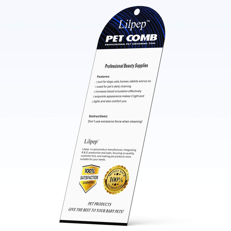 Pet steel comb grooming comb, double-sided stainless steel dog comb, available in 2 different sizes, Lilpep is used for cleaning and massage, grooming, removing tangles, suitable for pet cats and dogs - PawsPlanet Australia