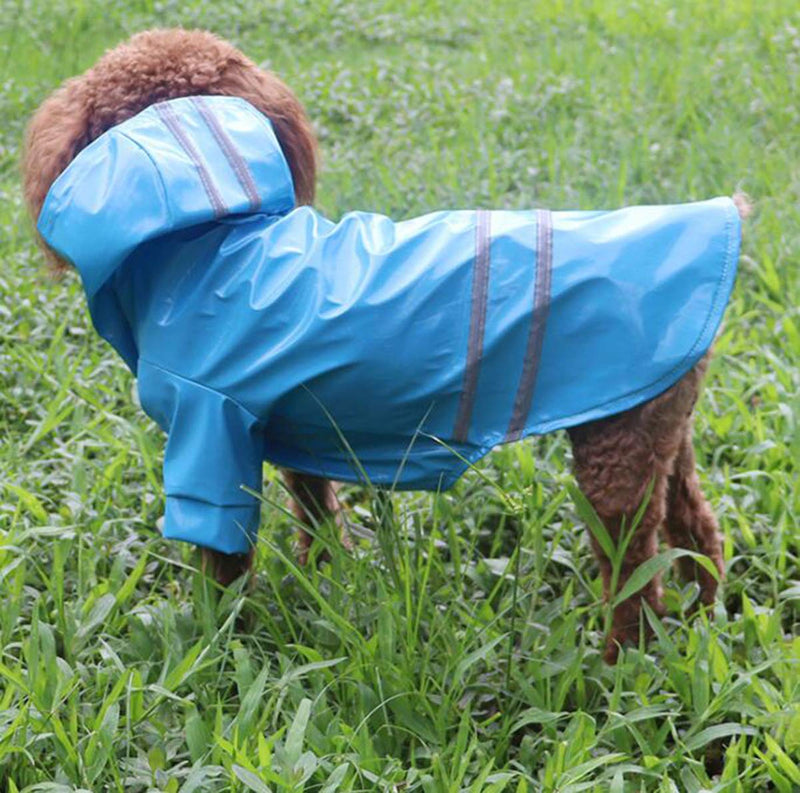 Biluer Dog Raincoat, 2PCS Dog Hoodie Large Reflective Dog Poncho Dog Coat Waterproof for Medium Large Dogs (L, Yellow,Blue) - PawsPlanet Australia