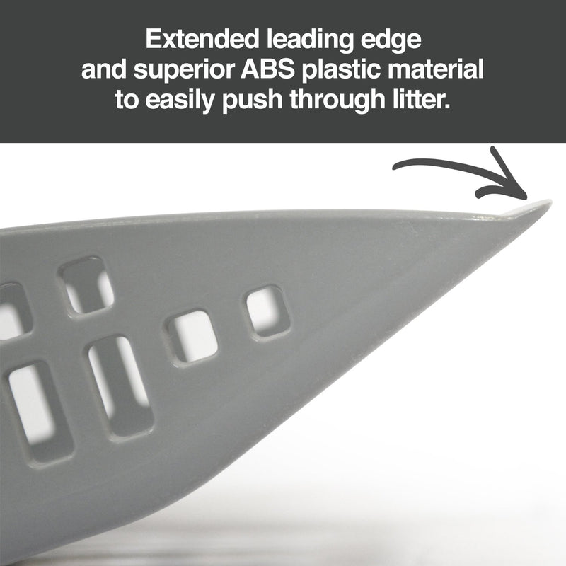 [Australia] - PetFusion Large Cat Litter Scoop. [Designed to Easily Scoop Underneath cat Litter]. Stronger ABS Plastic. Anti-Microbial Coat for Superior Hygiene Grey 
