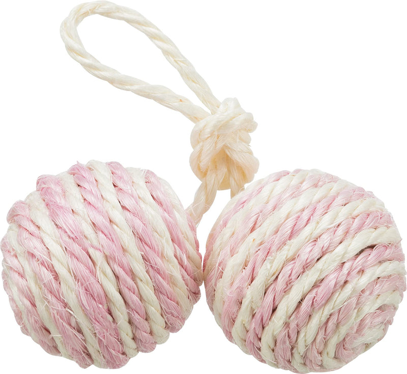 Trixie 2 balls on a rope, sisal - PawsPlanet Australia