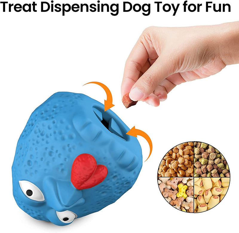 AOZOOM Treat Dispensing Dog Toys, Dog Toys for Aggressive Chewers, Indestructible Dog Chew Toys, Interactive Slow Feeder Tough Puzzle Toys, Durable Rubber Teeth Clean Dog Toys, for Medium Large Dogs - PawsPlanet Australia