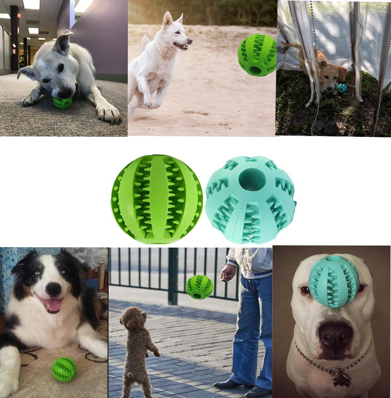 [Australia] - Bojafa Best Dog Teething Toys Balls Durable Dog IQ Puzzle Chew Toys for Puppy Small Large Dog Teeth Cleaning/Chewing/Playing/Treat Dispensing 2 Pcs for Medium & Large Dogs 