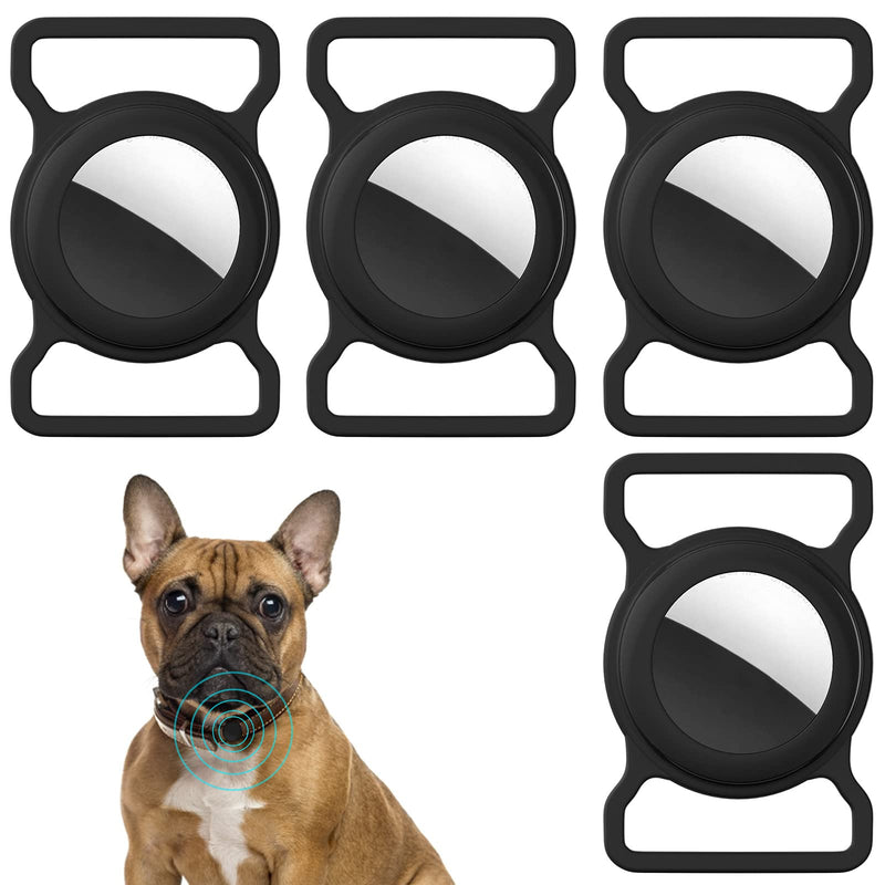 TOCYORIC Pack of 4 protective cases compatible with Apple AirTag, silicone case for anti-loss locator air tags, GPS finder dog cat collar loop, for pet collar children older bags - PawsPlanet Australia